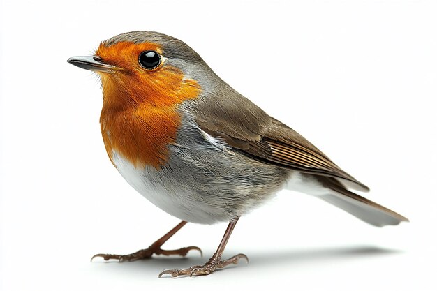 photography of robin bird animal white background