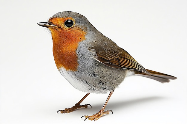 Photo photography of robin bird animal white background