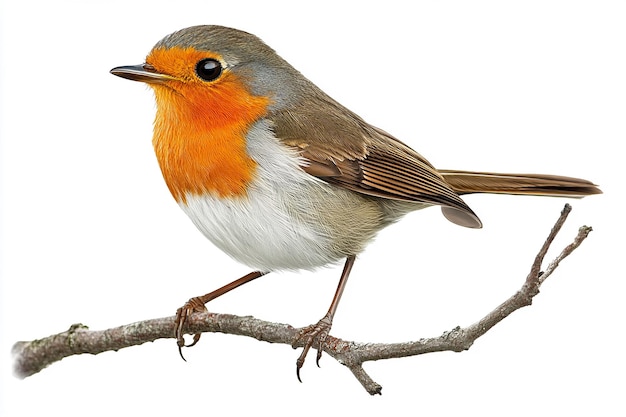 Photo photography of robin bird animal white background