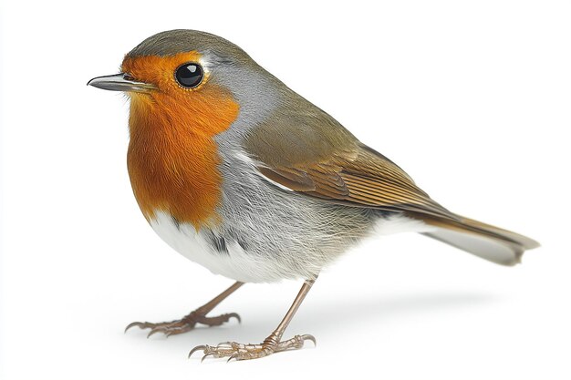 photography of robin bird animal white background