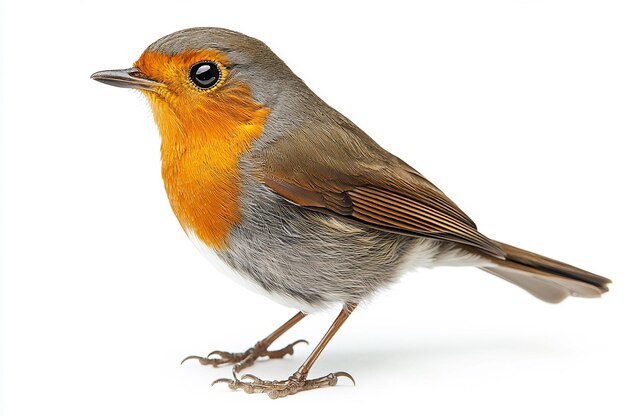 photography of robin bird animal white background