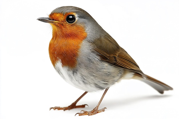 Photo photography of robin bird animal white background