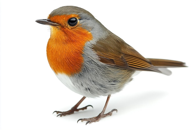 photography of robin bird animal white background