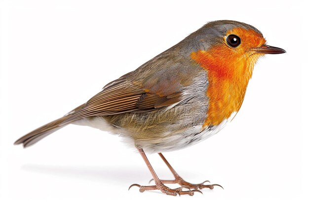 photography of Robin bird on white background