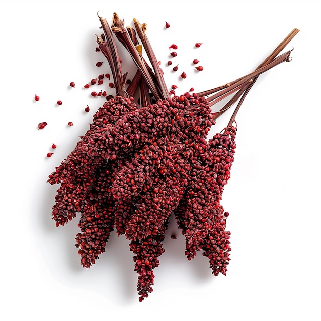 Photo photography of sumac spice on white background