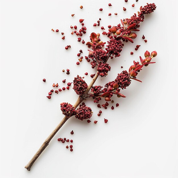 Photo photography of sumac spice on white background