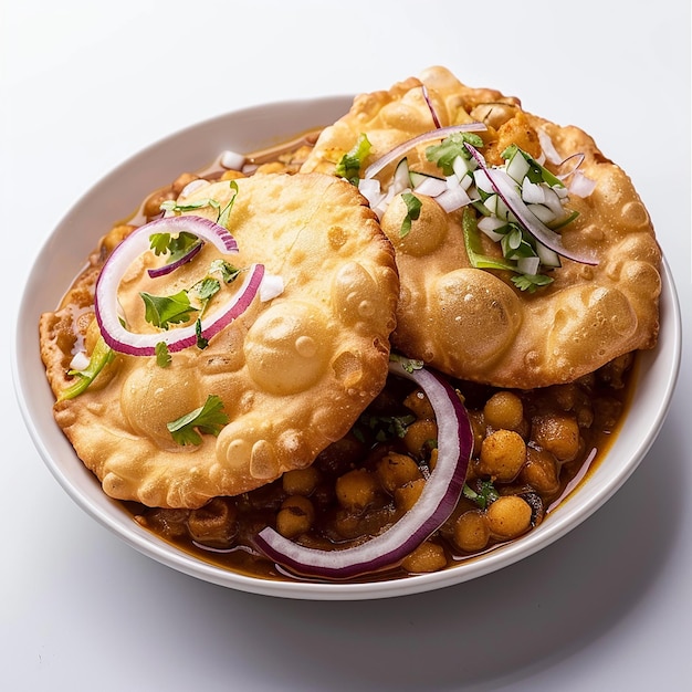 photography of tasty indian Chole Bhature