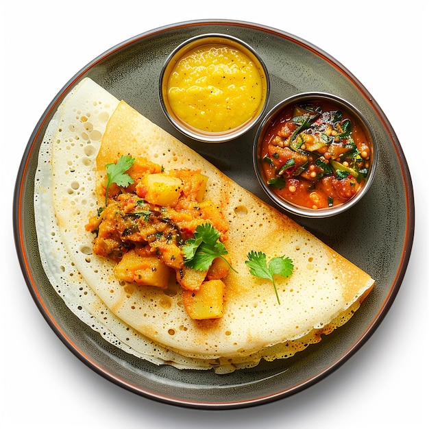 photography of tasty indian masala dosa