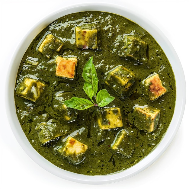 photography of tasty indian Palak Paneer plate