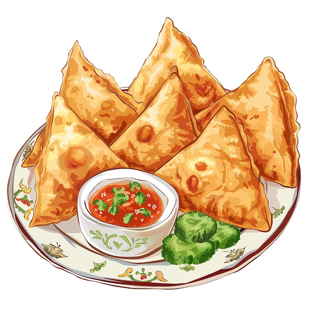 photography of tasty indian samosa