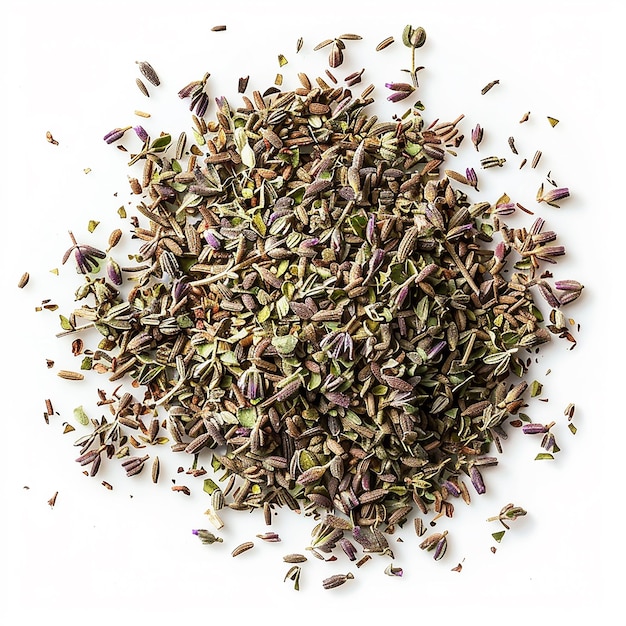 photography of Thyme spice on white background