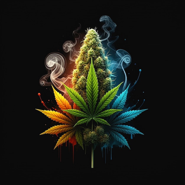 Photo photography vibrant marijuana themed sublimation for unique designs