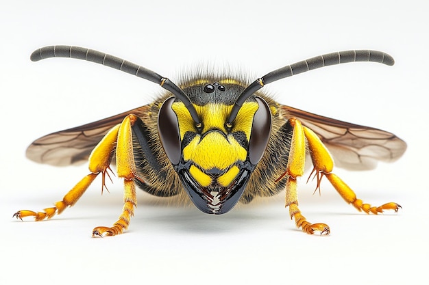 photography of wasp animal on white background