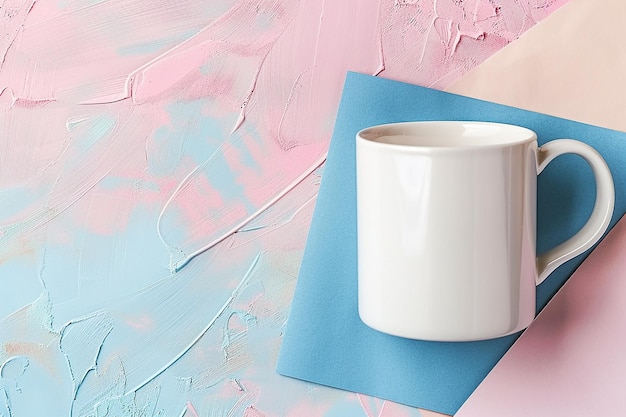 Photo photography of white mug mockup template