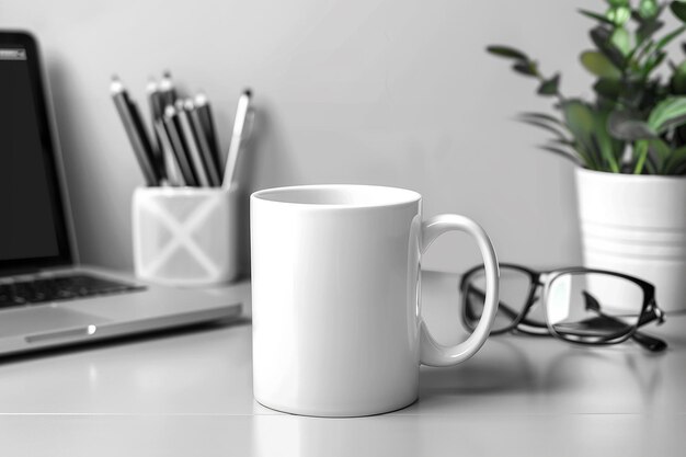 photography of white mug mockup template