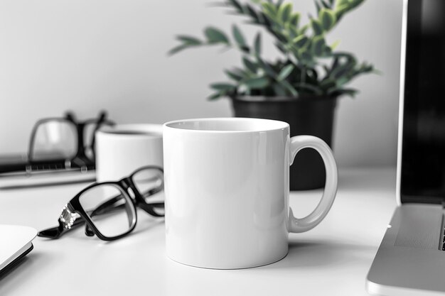 photography of white mug mockup template