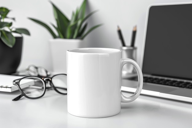 photography of white mug mockup template