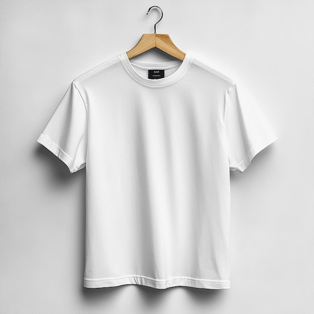 photography of white plain tshirt mockup