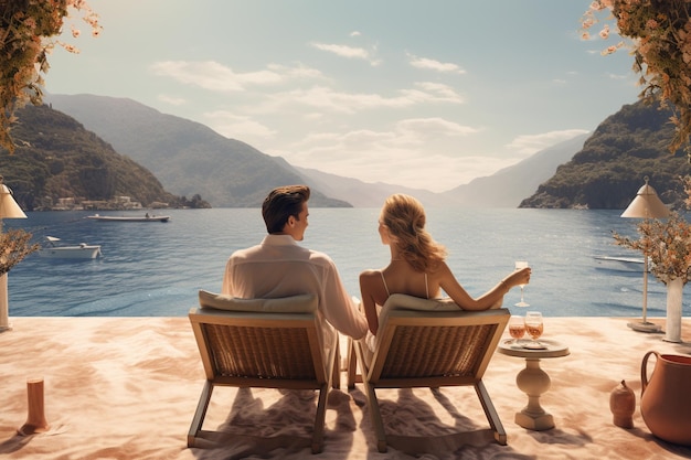 Photography of young couples on romantic getaways