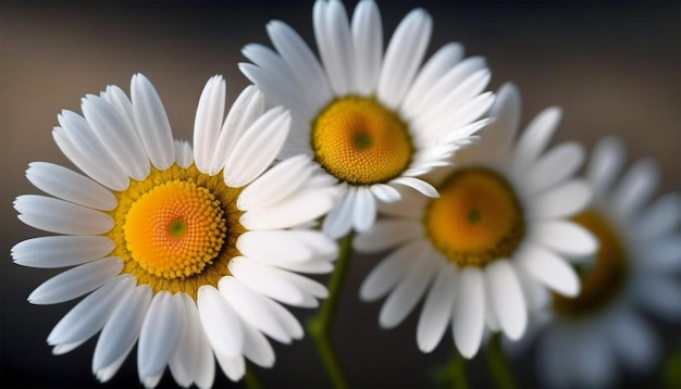 photograpy daisy blossoms close up Generative AI