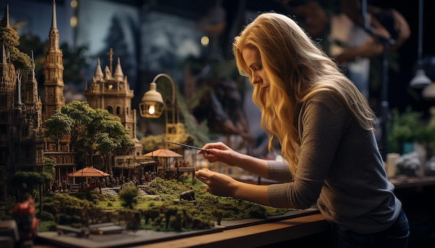 Photorealistic diorama scene photoshoot custom scene