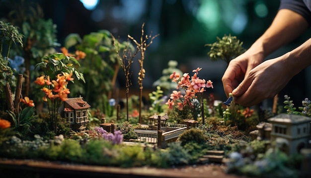 Photo photorealistic diorama scene photoshoot custom scene