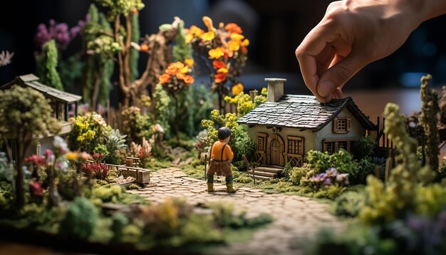 Photorealistic diorama scene photoshoot custom scene