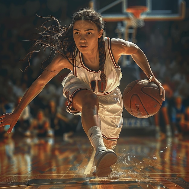 Photorealistic Female Basketball Player