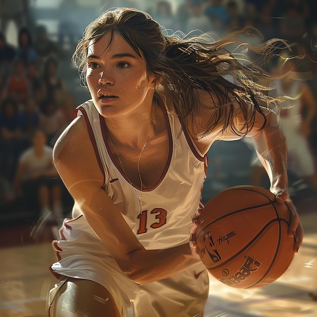 Photorealistic Female Basketball Player