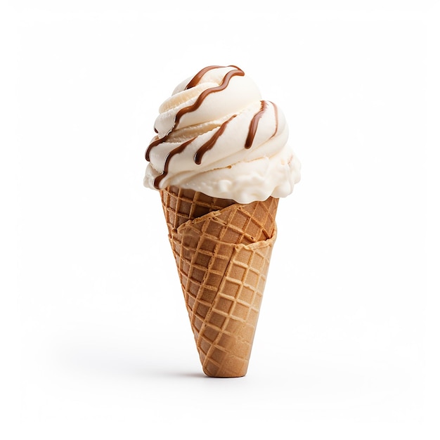 Photorealistic Ice Cream in Cone