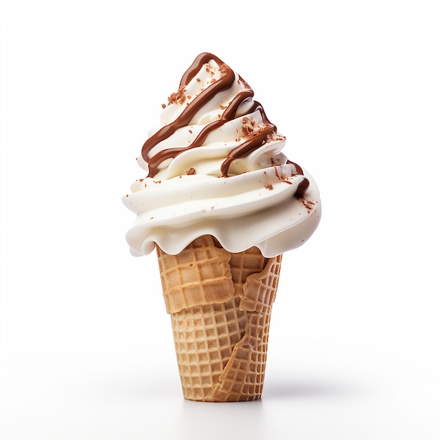 Photorealistic Ice Cream in Cone