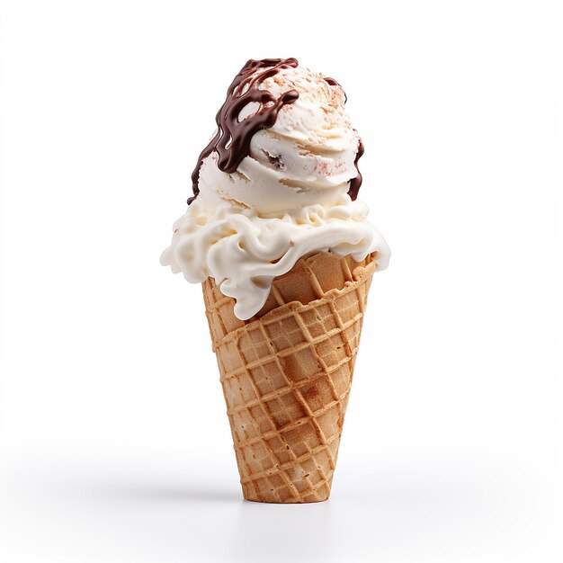 Photorealistic Ice Cream in Cone