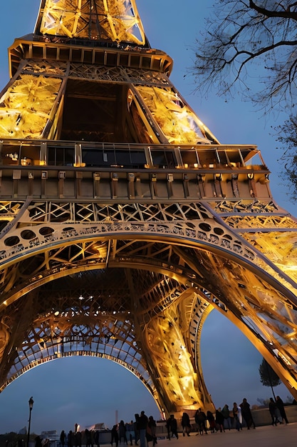 Photo photorealistic image of the eiffel tower in paris france