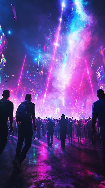 PhotoRealistic Rave Scene at EDM Festival