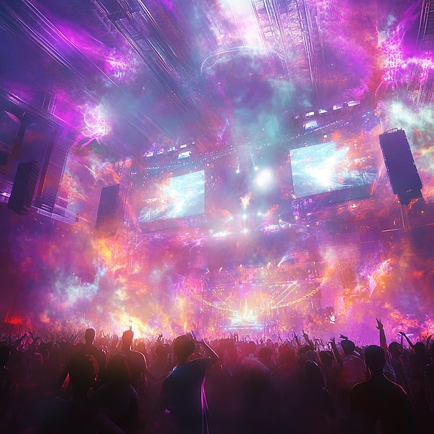 PhotoRealistic Rave Scene at EDM Festival