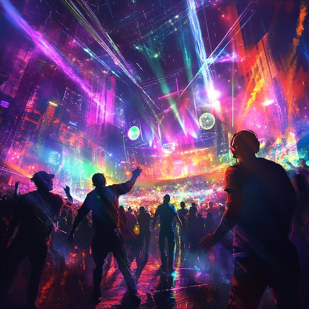 PhotoRealistic Rave Scene at EDM Festival