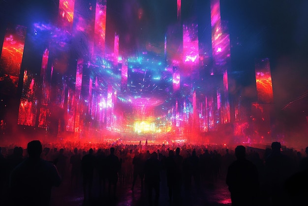 PhotoRealistic Rave Scene at EDM Festival