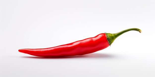 Photorealistic red hot pepper isolated on white background