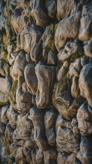 Photorealistic stone wall surface