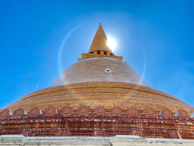 Phra Pathom Chedi temple in Nakorn pathom province Thailand