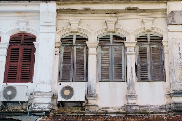 Phuket old town with Building Sino Portuguese architecture at Phuket Old Town area Phuket Thailand