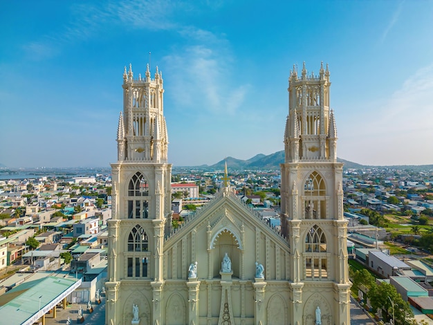 Phuoc Hung Church also known as Parish Phuoc Hung which attracts tourists to visit spiritually on weekends in Vung Tau Vietnam Phuoc Hung Church have construction building look like France