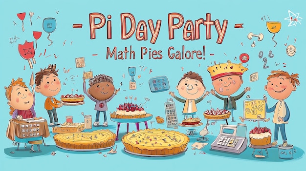 Photo pi day party celebration illustration