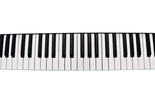 Piano keyboard isolated on a white background