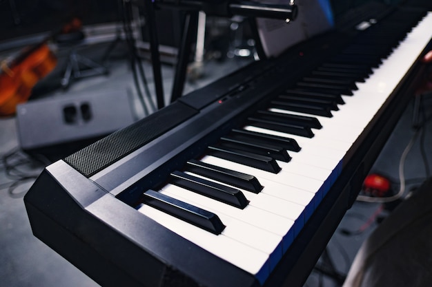 piano in the recording studio