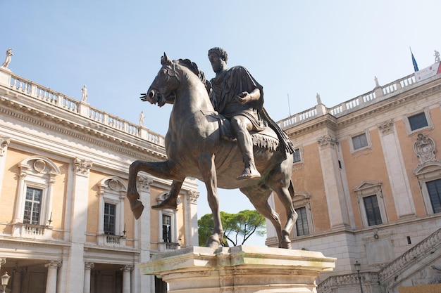 Piazza del Campidoglio in Rome, Italy, on the Capitolium hill.