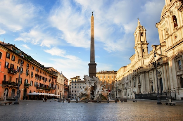 Piazza Navona in the morning, Rome, Italy