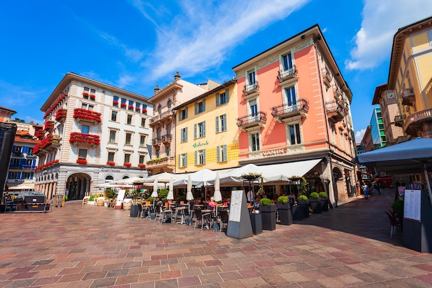 Piazza Riforma main square Lugano