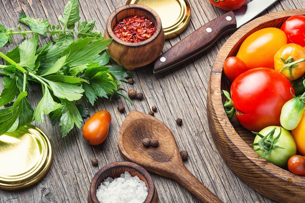 Pickling or canning tomatoes