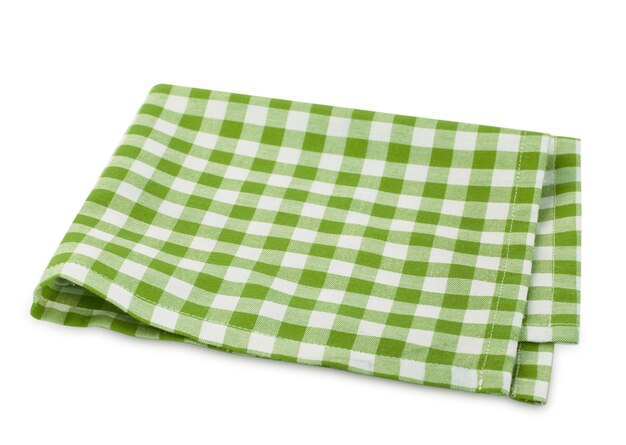 Picnic green clothes folded isolated